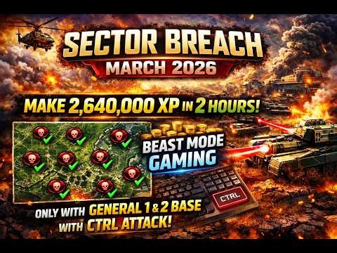 WAR COMMANDER SECTOR BREACH – 2.64M XP IN 2 HOURS | RUBI MODE- Gen 1 & 2 Beast Strategy (March 2026)