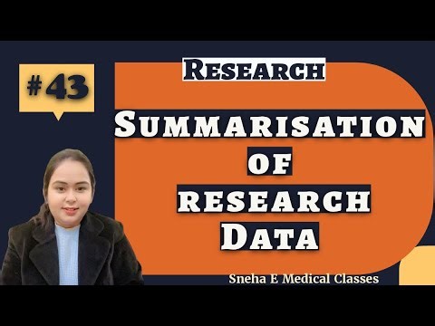 Summarization of Research Data || Research || Hindi ||