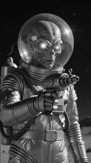1950s Sci‑Fi Scene — Aliens Land on Earth and Build a Mysterious Base