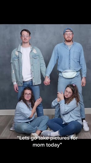 Highly recommend doing an 80s awkward photoshoot with your siblings! You’ll have the best time! greenscreen #denimondenim #photoshoot #funny #siblings #akward #jcpenney #80sawkwardphoto