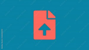 Behind the squares appears the symbol file upload. In - Out. Alpha channel Premultiplied - Matted with color RGB (8,132,164)