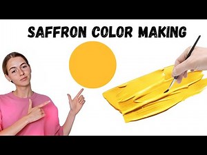 Saffron Color Mixing | What colors make saffron | Saffron Color Making | Acrylic Color Mixing