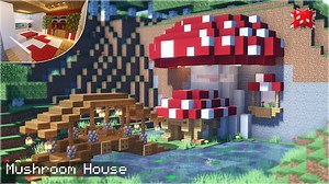 How to Build a Mountain Mushroom House | Minecraft 🏡 (STEP BY STEP) ⛏️ Minecraft Blog