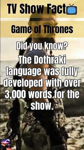 Game of Thrones Dothraki Language Fact 🤯