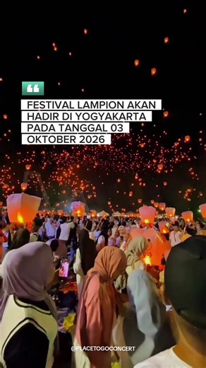 Festival Lampion Di Jogja 😍 Lanterne Festival De Paris 2026 Kembali hadir di Yogyakarta Catat tanggal dan lokasinya yah ! 🗓️ 03 Oktober 2026 📍 Pantai Goa Cemara Bantul,Yogyakarta 🎟️ Dapatkan harga Tiket Prelauncing nya melalui link disini : https://tiketevent.id/aff/9054/ledeparis2026 atau bisa klik di link bio kita Jangan sampe kehabisan yaa,harga termurah edisi tiket Prelauncing!! #LanterneFestivalDeParis2026 #1001LampionJogja #lampion #lampionjogja #jogja