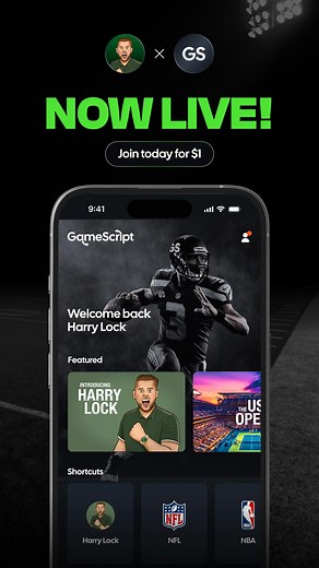 Harry Lock Picks on Instagram: " The secret is out… I’m proud to be part of GameScript! You guys have been asking for MORE and this gives me the platform to deliver it. Way more picks, parlays and data across the entire Soccer, NFL, NBA & UFC season ✅  Try it out for just $1 by clicking the link in my bio.  Time to go to the next level…"