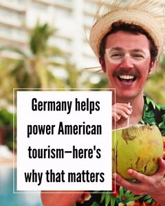 German tourists don't just bring their classic look of sandals with socks - they also bring billions of dollars into the US economy! 🏖️✈️ | German Embassy Washington