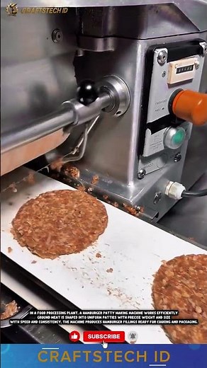 Automatic Patty Hamburger Making Machine #tech #industrialtechnology #automaticmachine #tools