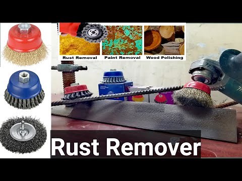 How To Remove Rust & Paint From Metal With Twist Cup wheel brush & crimped wire bursh#Rust#grinder