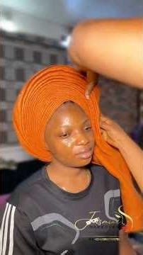 Bridal round Gele tutorial #enugubestmakeupartist #jasminemakeover #geletutorial