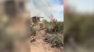 Bulldozers and firefighting planes help fight Gifford Fire in California