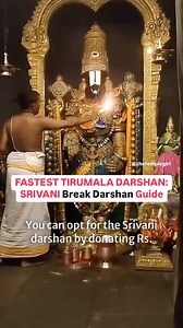 TIRUMALA FASTEST DARSHAN BOOKING SECRETS REVEALED! Here’s how to get the fastest darshan at Tirumala… 👀 No agents. No VIP contacts. Just a clear, official way — through the SRIVANI Trust. ✨ ₹10,000 donation to support temple construction ✨ ₹500 darshan ticket ✨ Darshan up to the seventh door ✨ Booking opens 3 months in advance ✨ Available online, offline & even at Tirupati Airport This is NOT a paid darshan — it’s Seva. Your donation builds Venkateswara temples across India, and darshan is a bl