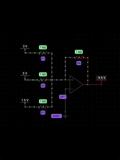 Summing Amplifier #electronic #electronics #converter #trending #trendingshorts #trend #new