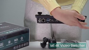 FoMaKo 20x Optical Zoom NDI Camera, AI Auto Tracking HDMI PTZ Camera, for Vesatile Exhibitions Live Streaming Including Technology and Innovation Exhibitions (FMK20UHNDI-B x3+M1+KC606N)