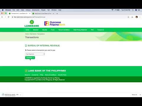 BIR online Payment using Landbank