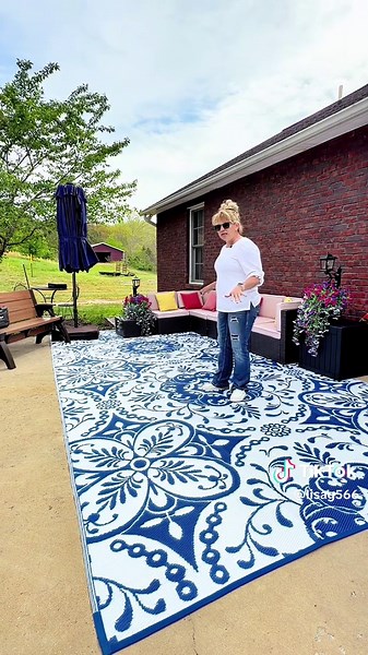 Reversible Weatherproof Outdoor Rug for Camping & Patio