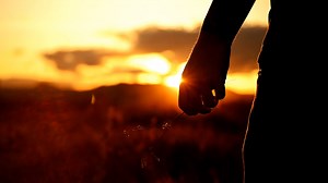Hand, Sunset, Sun. Free Stock Video