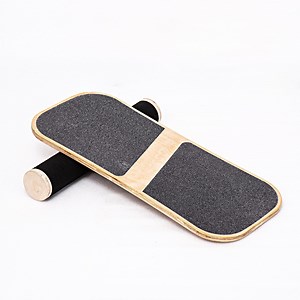 [Hot Item] Gym Balance Board - Rocker Wooden Board with Roller Surfing Ski Balance Board