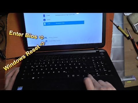 How to Toshiba C50 Enter BIOS Windows Werk Reset satellite C70