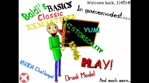 Baldi重制版手机移植，但是把所有模式都打开挑战。。算了水视频(链接在简介)