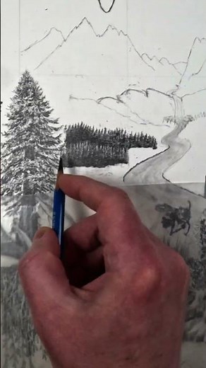 Drawing a Forest of Trees with Pencil
