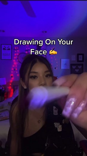 Let me draw on your face 🥰 #asmr #asmrdrawing #asmrlayeredsounds #asmrpov #satisfyingvideo #fyp