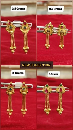 Gold earrings collection 2026. 22karat gold earrings designs. gold earrings hangings designs