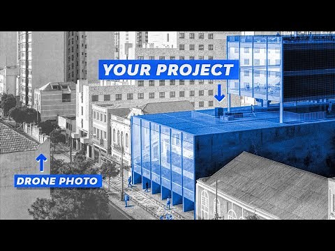 Inserting your Architecture Project on a Drone Photo!