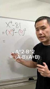 How to factor x^4-81