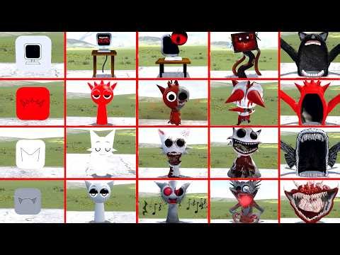 ALL SPRUNKI FAMILY SHADOW FORMS – ULTIMATE SIZE COMPARISON & POWER RANKING | GMOD