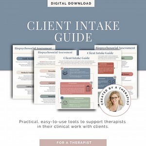 Therapy Intake Guide | Client Forms, Biopsychosocial Assessment & Intake Process Guide Template, Private Practice, Printable | Digital PDF - Etsy