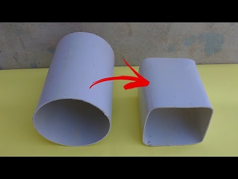 How to convert PVC Pipe Square shape | Convert Round PVC Pipe into Square shape