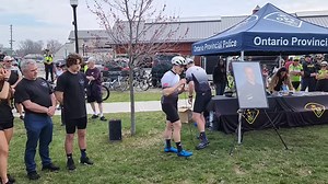 11K views · 520 reactions | Cyclists have kicked off the memorial bike ride event after opening remarks from dignitaries and a beautiful prayer from Greg's sister in #Dunnville. #OPP Constable Pierzchala's family are in attendance today for this emotional bike ride in memory of their son and brother. Haldimand County #HaldimandOPP ^es | Ontario Provincial Police - West Region | Facebook