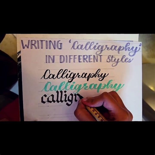 #writing word 'calligraphy' in different styles#beauty in each word