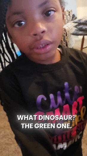 My girl said them green dinosaur bite her...#dinosaurbite #dinosaur #kidssaythefunniestthings #toddlersoftiktok #dramatic | Ayeshia Joyner