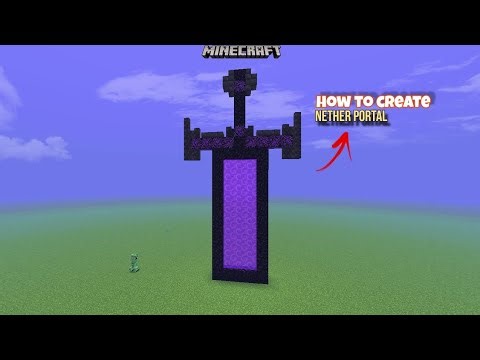 "INSANE sword nether portal build tutorial! (easy s fast)"