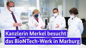 68K views · 3.1K reactions | Kanzlerin Merkel hat heute zusammen mit den BioNTech-Gründern Özlem Türeci und Uğur Şahin das neue Werk zur Impfstoffproduktion in Marburg besucht. Erneut rief sie dort alle, die noch nicht geimpft sind, auf, sich impfen zu lassen und damit sich und andere zu schützen. #ÄrmelHoch | Bundesregierung | Facebook