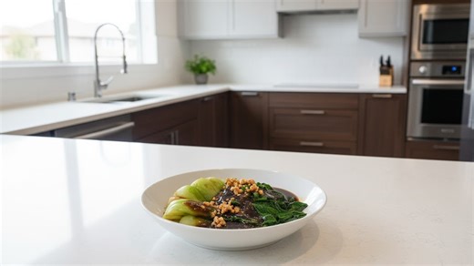 Bok choy with oyster sauce in a simple stir fry