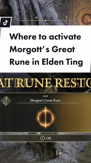 Activating Morgotts Great Rune in Elden Ring #eldenring #eldenringlocation #fyp #foryoupage #eldenringgameplay #eldenringtips #howtotiktok #morgottsgreatrune