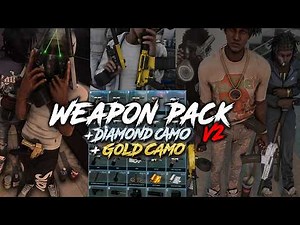 FiveM Gun Pack V2 | Realistic Weapons, Diamond & Gold Camo + Full Attachments