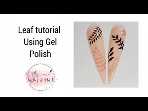 Learn how to draw leaf nail art tutorial