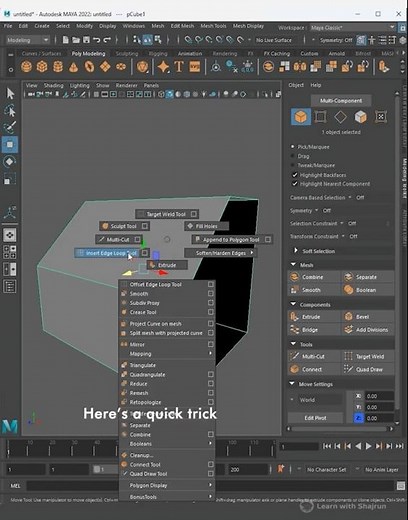 Make Any Edge Smooth & Curved in Maya with This Simple Trick