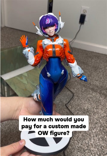 Replying to @ren 𖦹 How much would you pay for a custom printed/painted OW figure? #overwatch #overwatch2 #overwatchjuno #3dprint #figurine