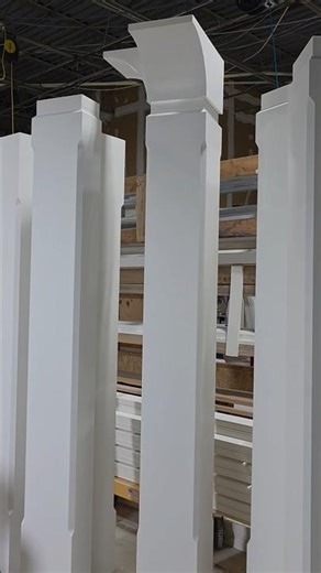 Custom PVC Column Wraps heading to the Hamptons. Every detail on these columns are custom.