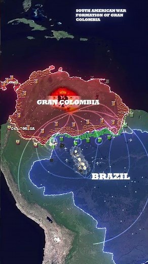 Reformation of Gran Colombia with Venezuela Animated Map