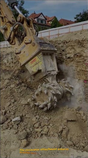 Excavator Drum Cutter Mills Rock With Precision Low-Vibration Excavation #machine
