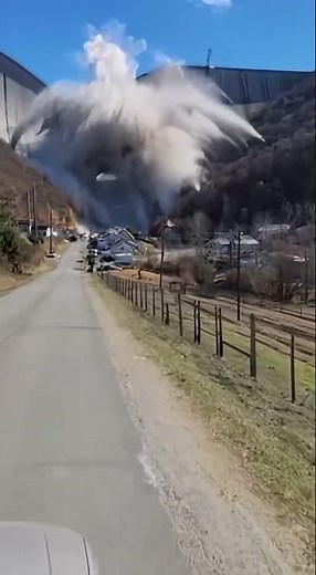 Massive Dam Explosion Caught on Camera #shorts #disaster #demolition