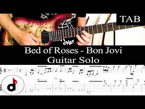 BED OF ROSES - Bon Jovi (Richie Sambora): SOLO guitar cover + TAB
