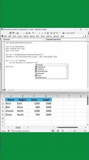 The Simplest Way to Highlight Rows in Excel VBA #excel #tutorial #automation