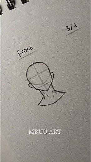 Drawing Head Tutorial✏️ (three views) #drawing #tutorial #howtodraw #head #art